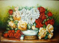Peinture - Rosas - Oil On Canvas